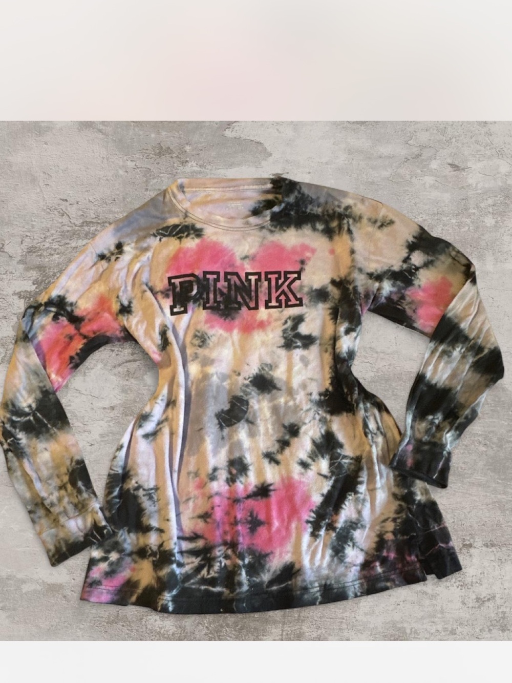 Y2K PINK Victoria’s Secret Tie-Dye Long Sleeve